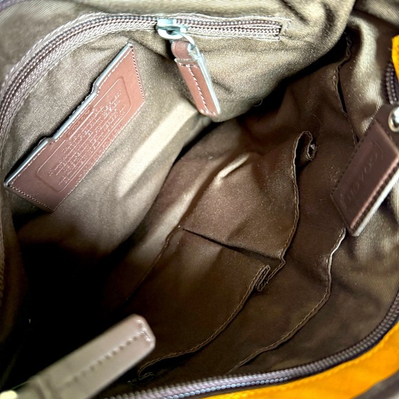 Unisex Coach Camden Canvas Zip Top Crossbody Bag - Picture 11 of 13